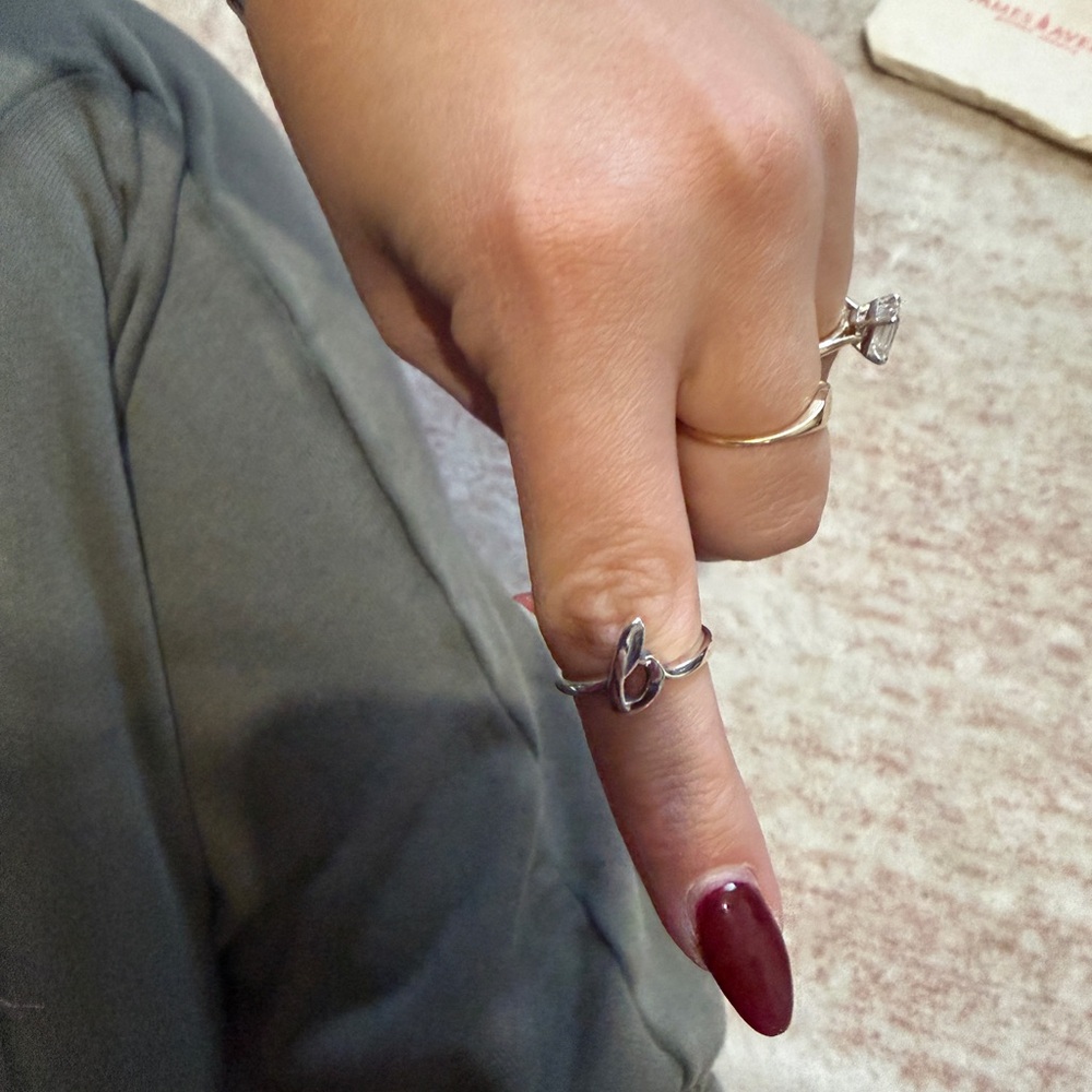 James Avery Silver Script Initial Ring - image 4